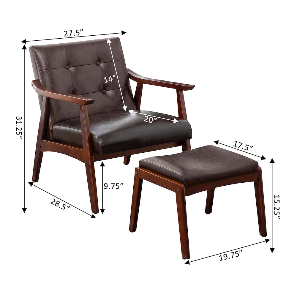 Take a Seat Natalie Accent Chair and Ottoman Set. Picture 5