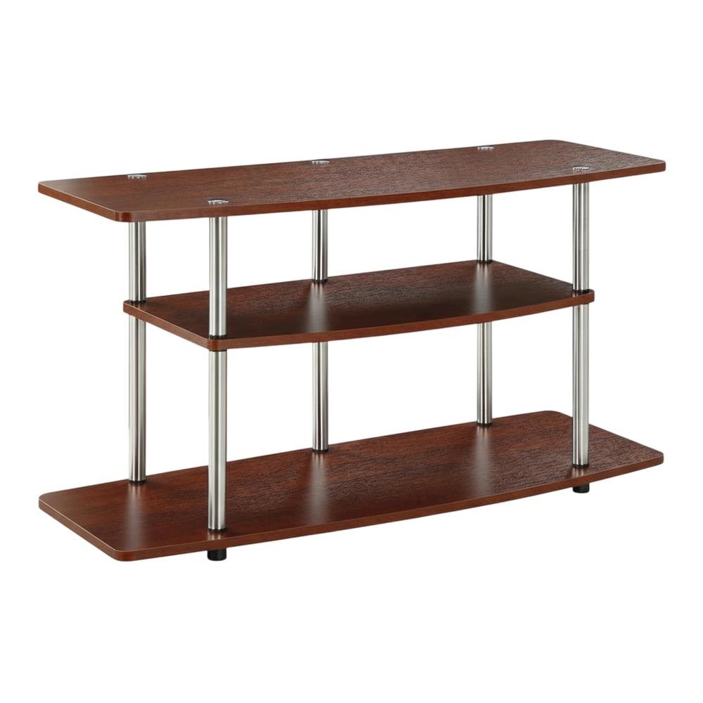 Contemporary Brown Particle Board TV Stand for up to 46-Inch TVs. Picture 1