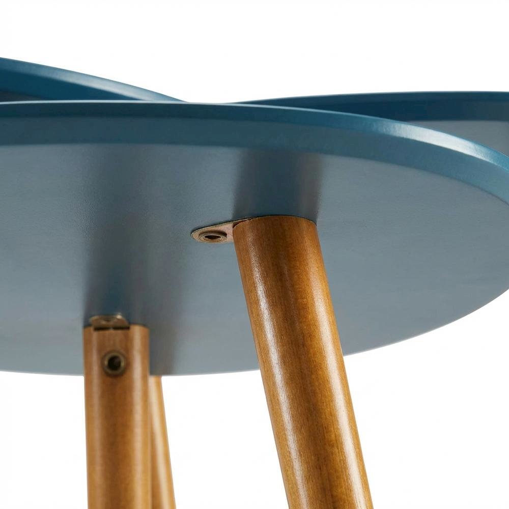 End Table with Wooden Finish, Sturdy Surface, and Modern Style. Picture 5