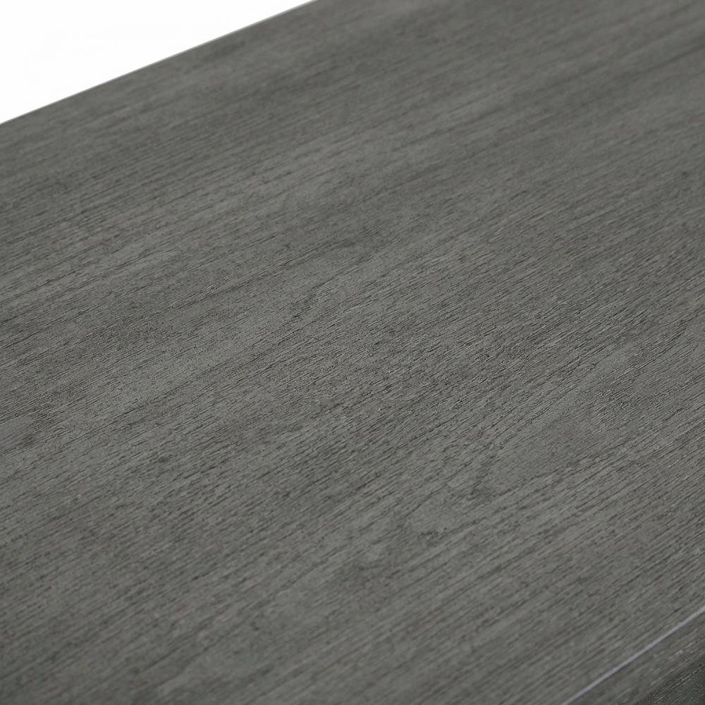 Dark Gray End Table with Shelf and Wirebrush Finish. Picture 5