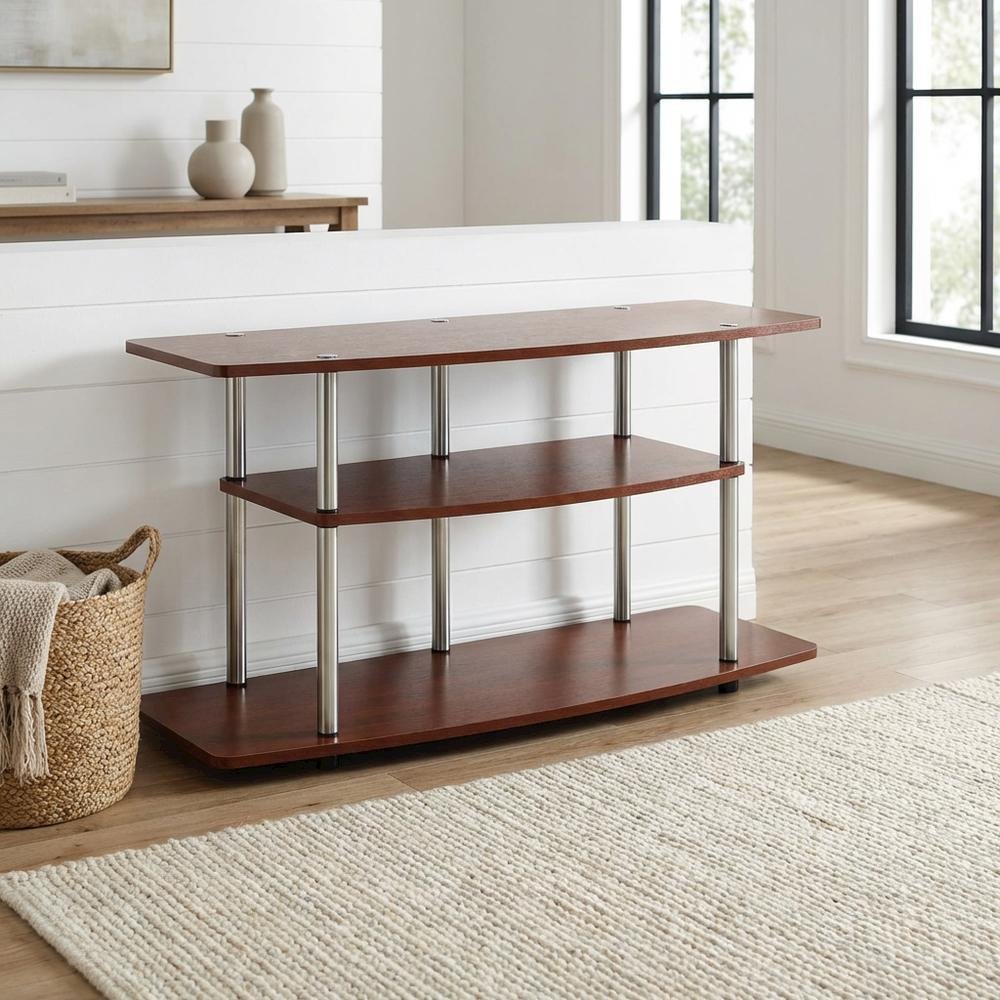Contemporary Brown Particle Board TV Stand for up to 46-Inch TVs. Picture 2