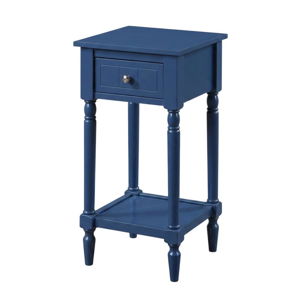 Traditional style accent table with drawer and shelf for living room use. Picture 1