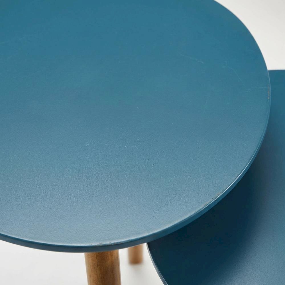 End Table with Wooden Finish, Sturdy Surface, and Modern Style. Picture 6