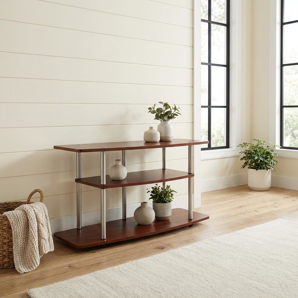 Contemporary Brown Particle Board TV Stand for up to 46-Inch TVs. Picture 3