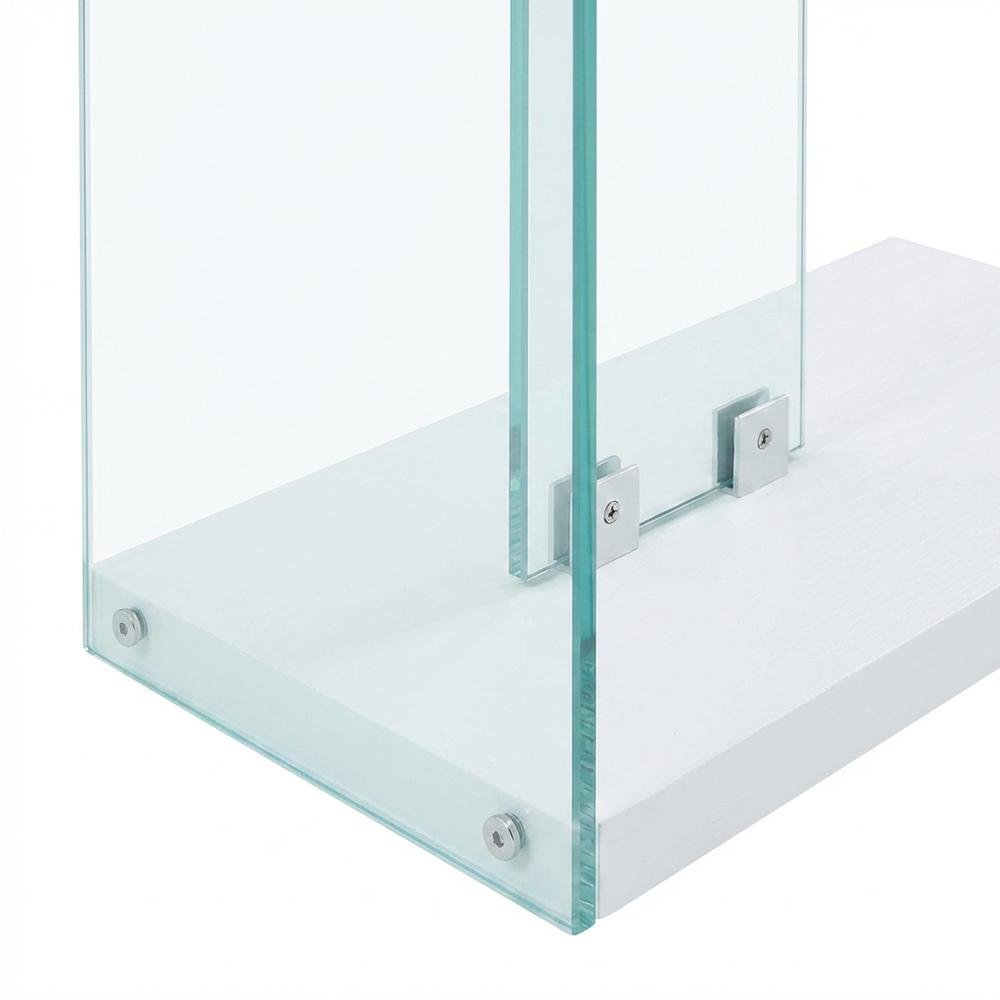 Contemporary White End Table with Sleek Design and Durable Finish. Picture 6
