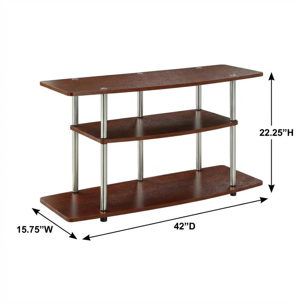 Contemporary Brown Particle Board TV Stand for up to 46-Inch TVs. Picture 7