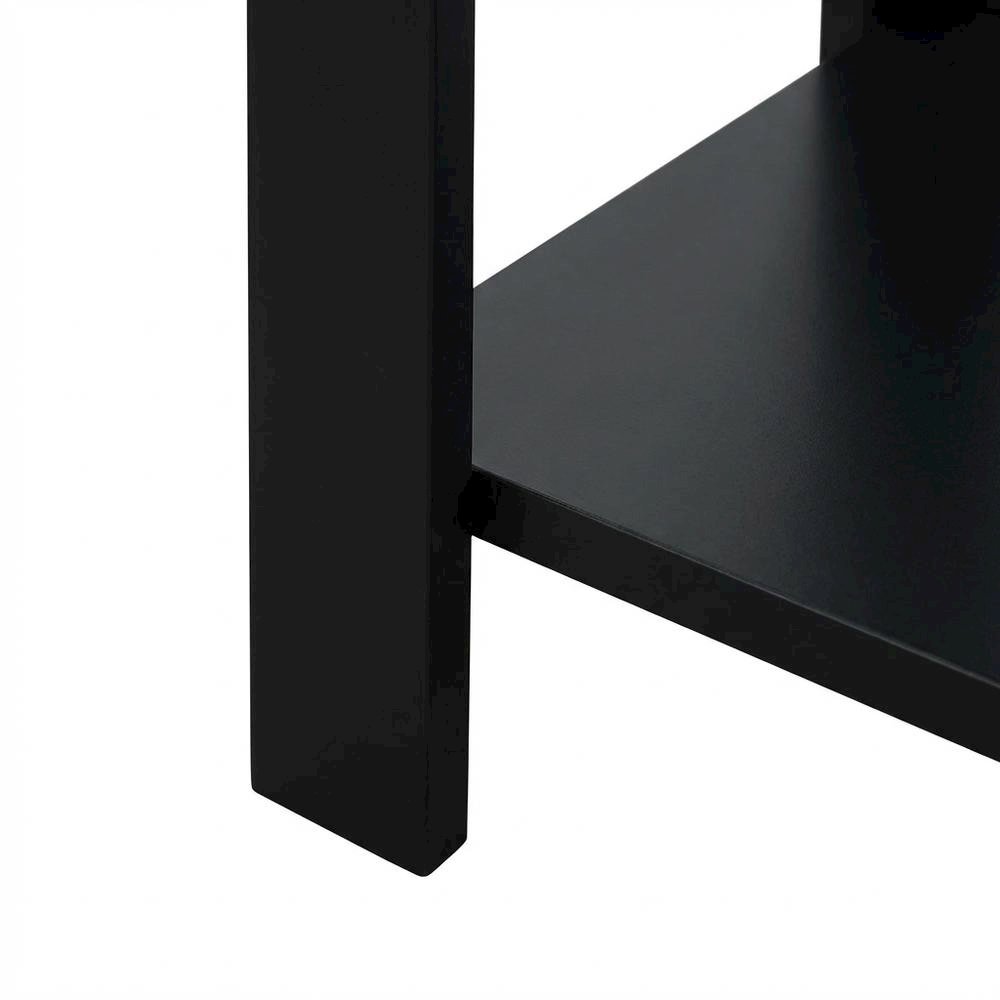 Slim Chairside Table, Black, Bottom Shelf, Quick Setup. Picture 6