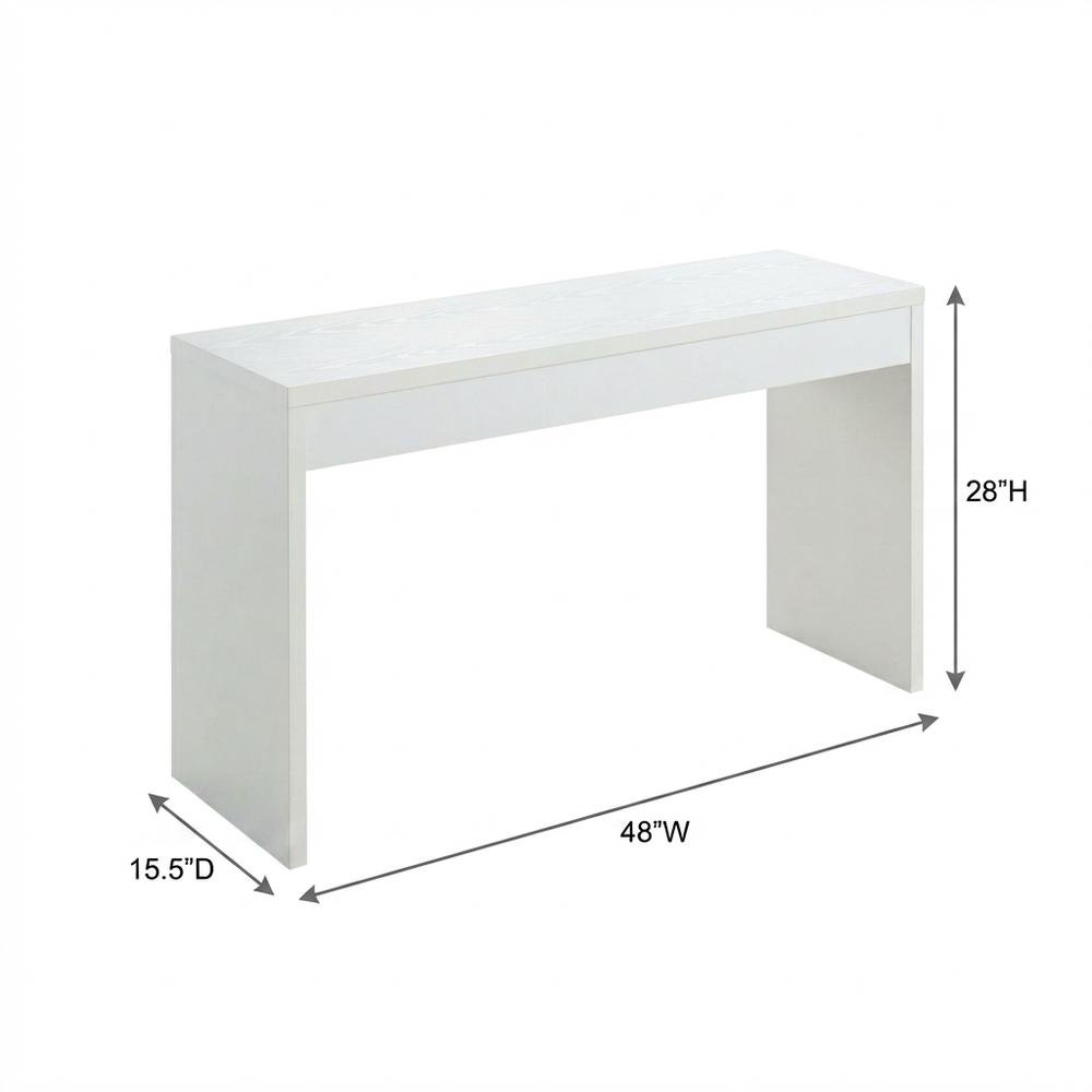 Entryway Console Desk, White, 48 Inch, Versatile, Hall Table. Picture 7