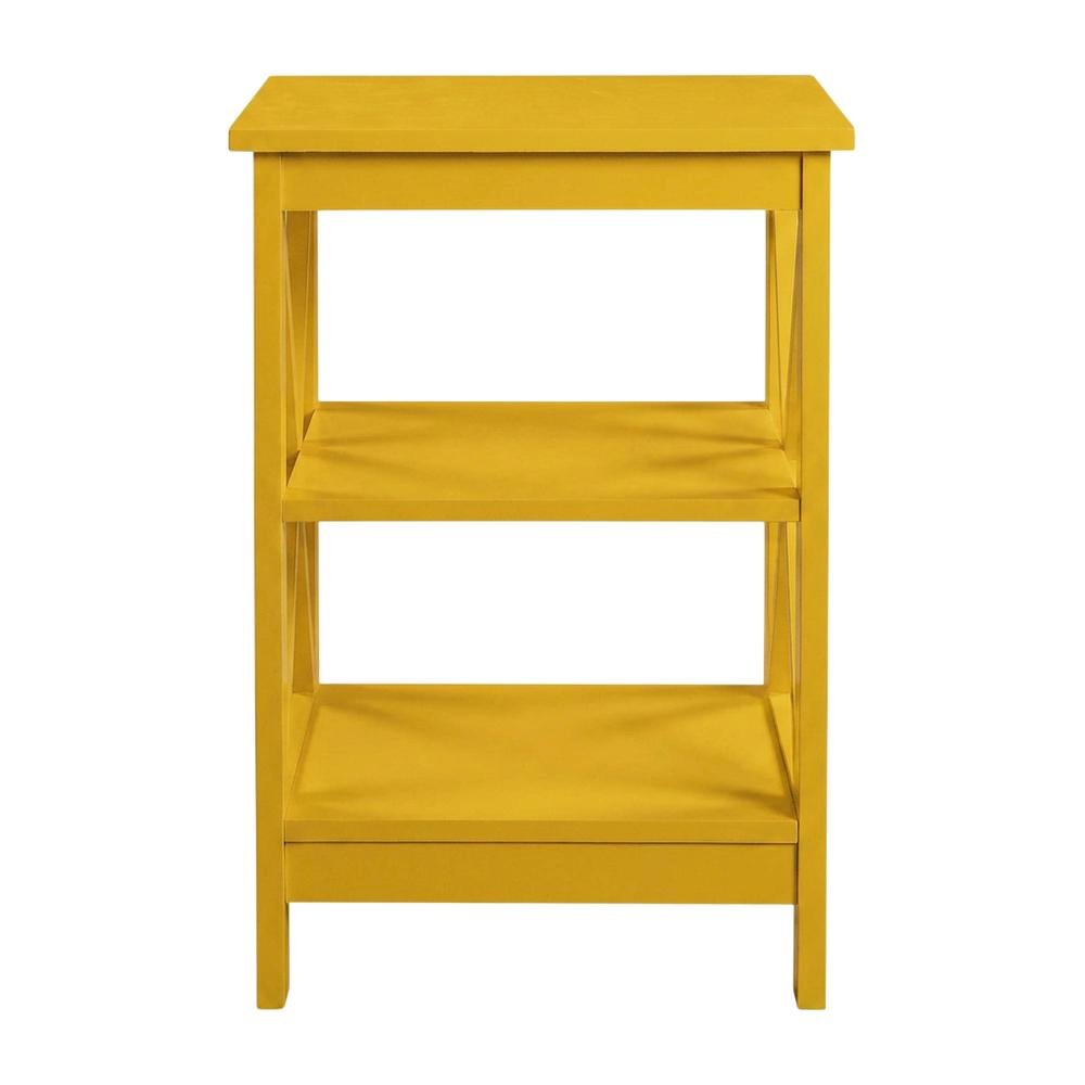 Yellow End Table with Shelves for Coastal-Style Home Decor. Picture 4