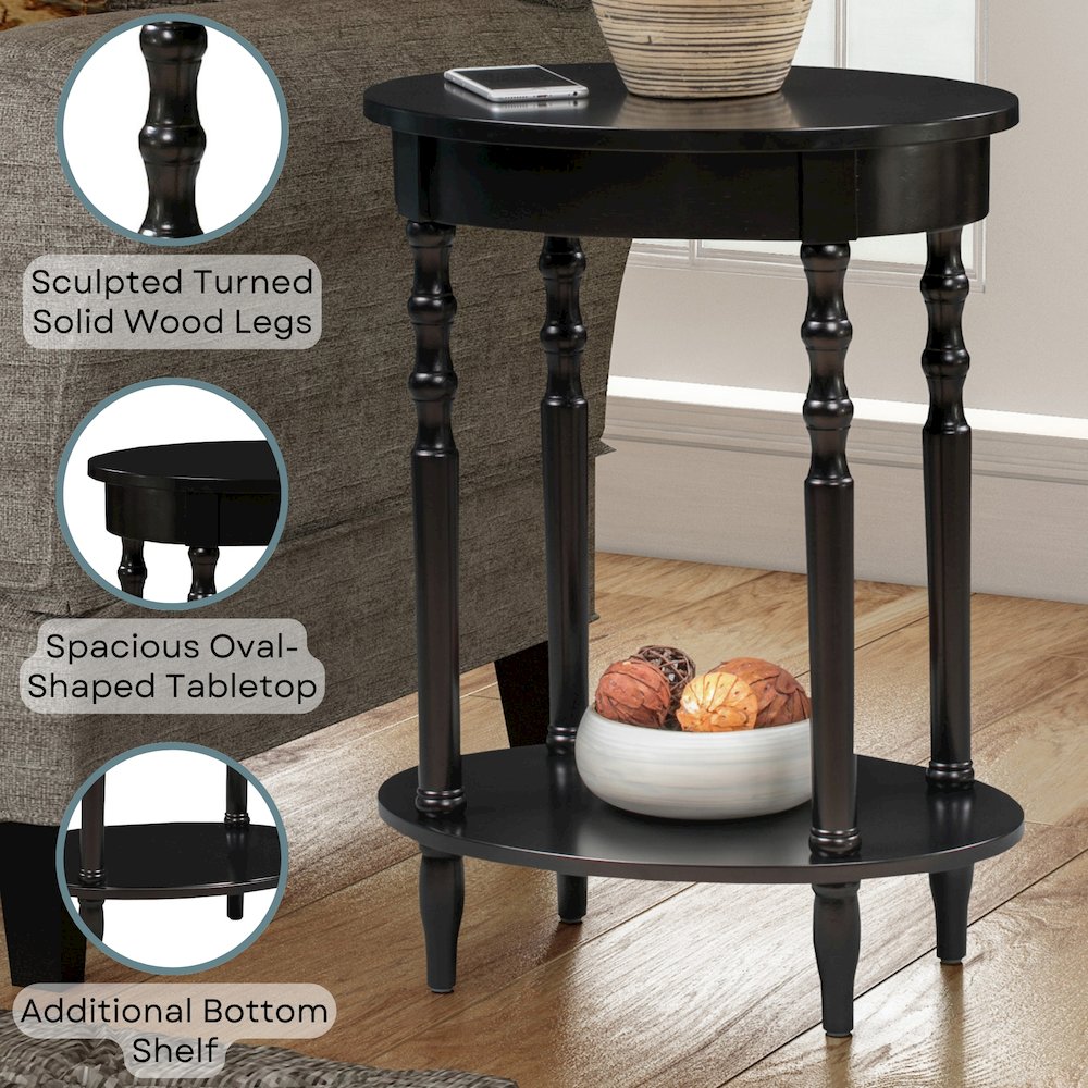 Classic Accents Brandi Oval End Table with Shelf. Picture 4
