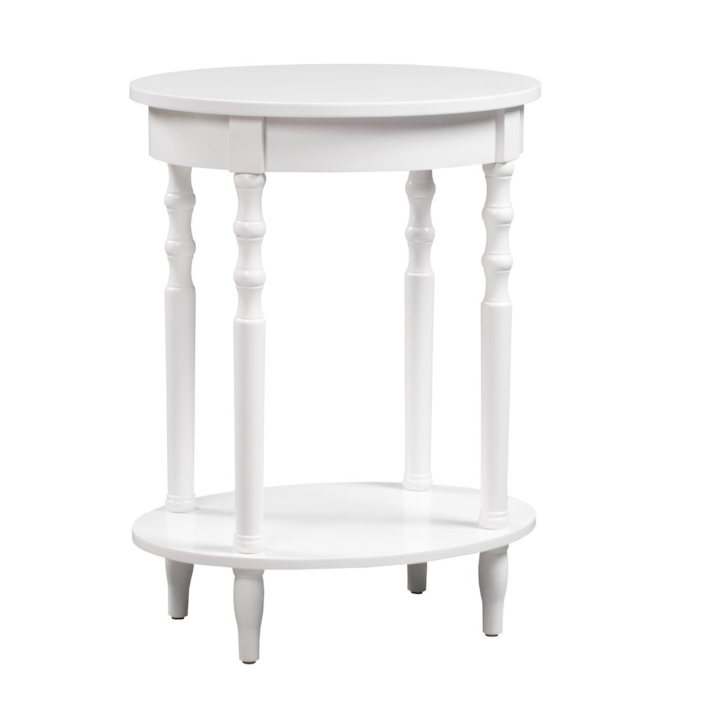 Classic Accents Brandi Oval End Table with Shelf. Picture 1