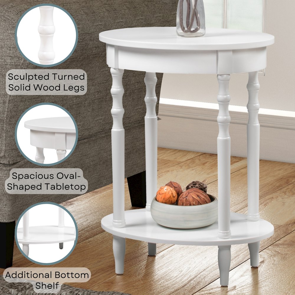Classic Accents Brandi Oval End Table with Shelf. Picture 4