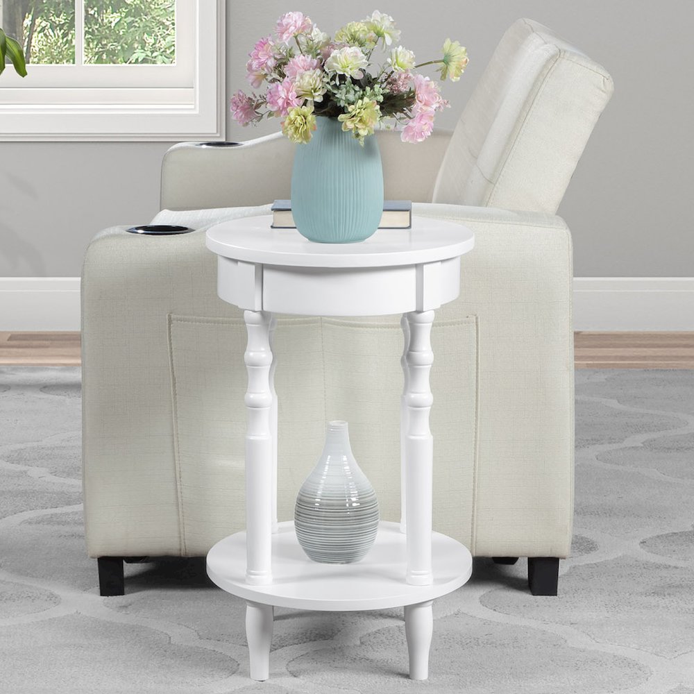 Classic Accents Brandi Oval End Table with Shelf. Picture 2