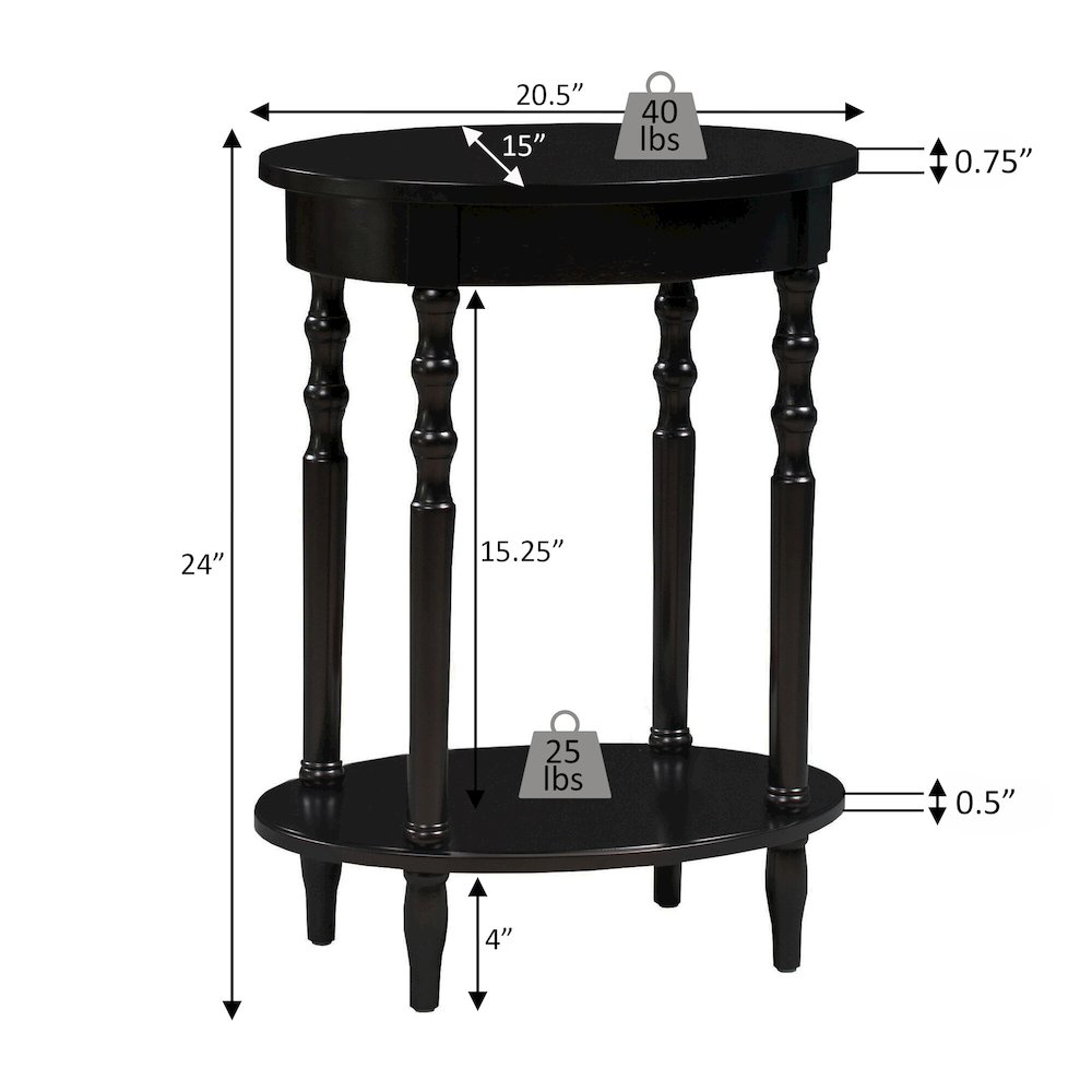 Classic Accents Brandi Oval End Table with Shelf. Picture 6