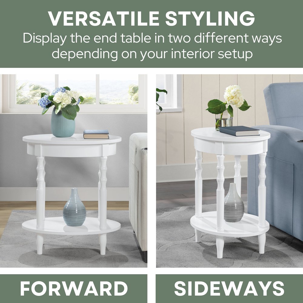 Classic Accents Brandi Oval End Table with Shelf. Picture 5