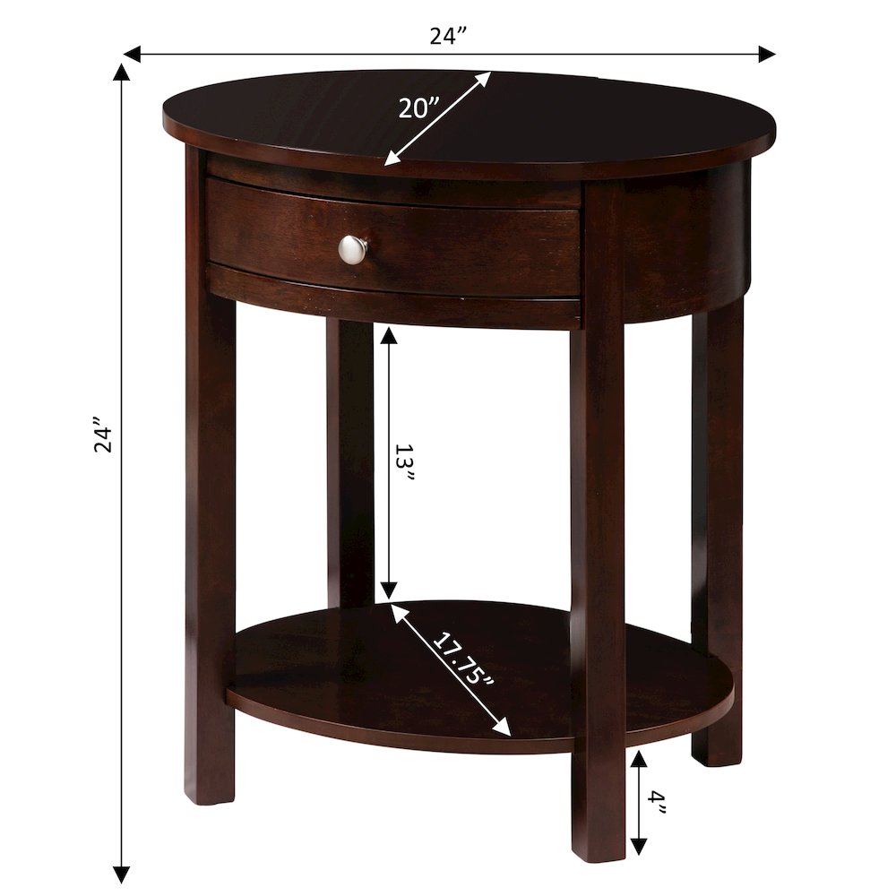 Classic Accents Cypress 1 Drawer End Table with Shelf. Picture 5