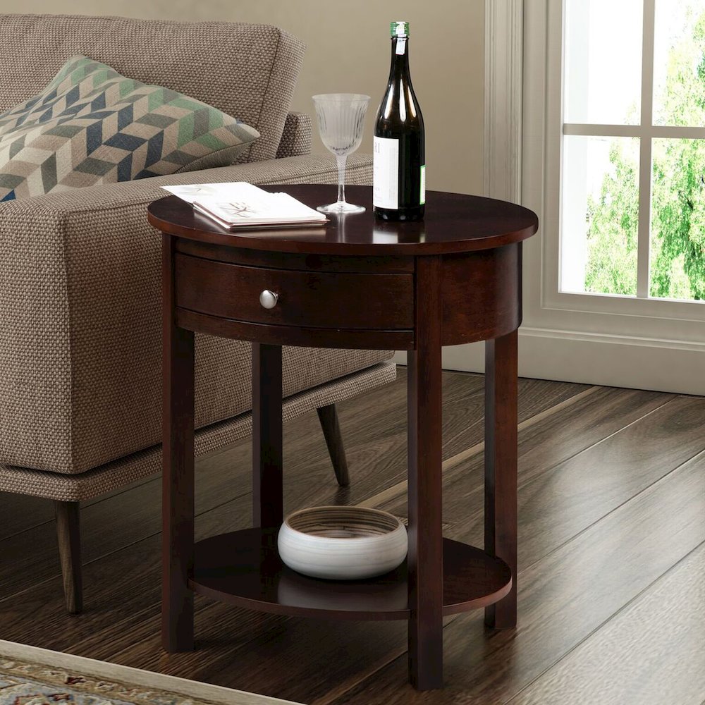 Classic Accents Cypress 1 Drawer End Table with Shelf. Picture 2