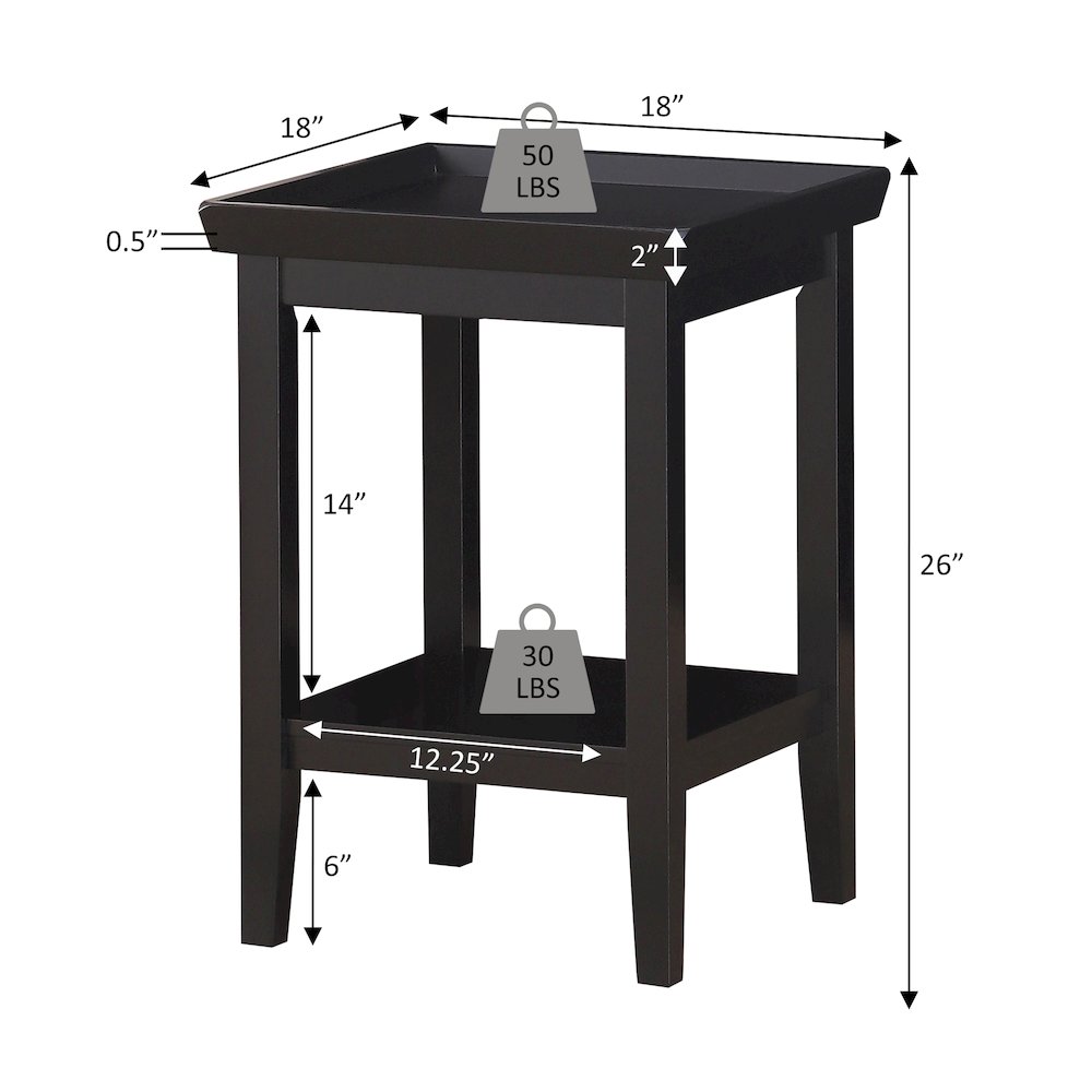 Ledgewood End Table with Shelf. Picture 6