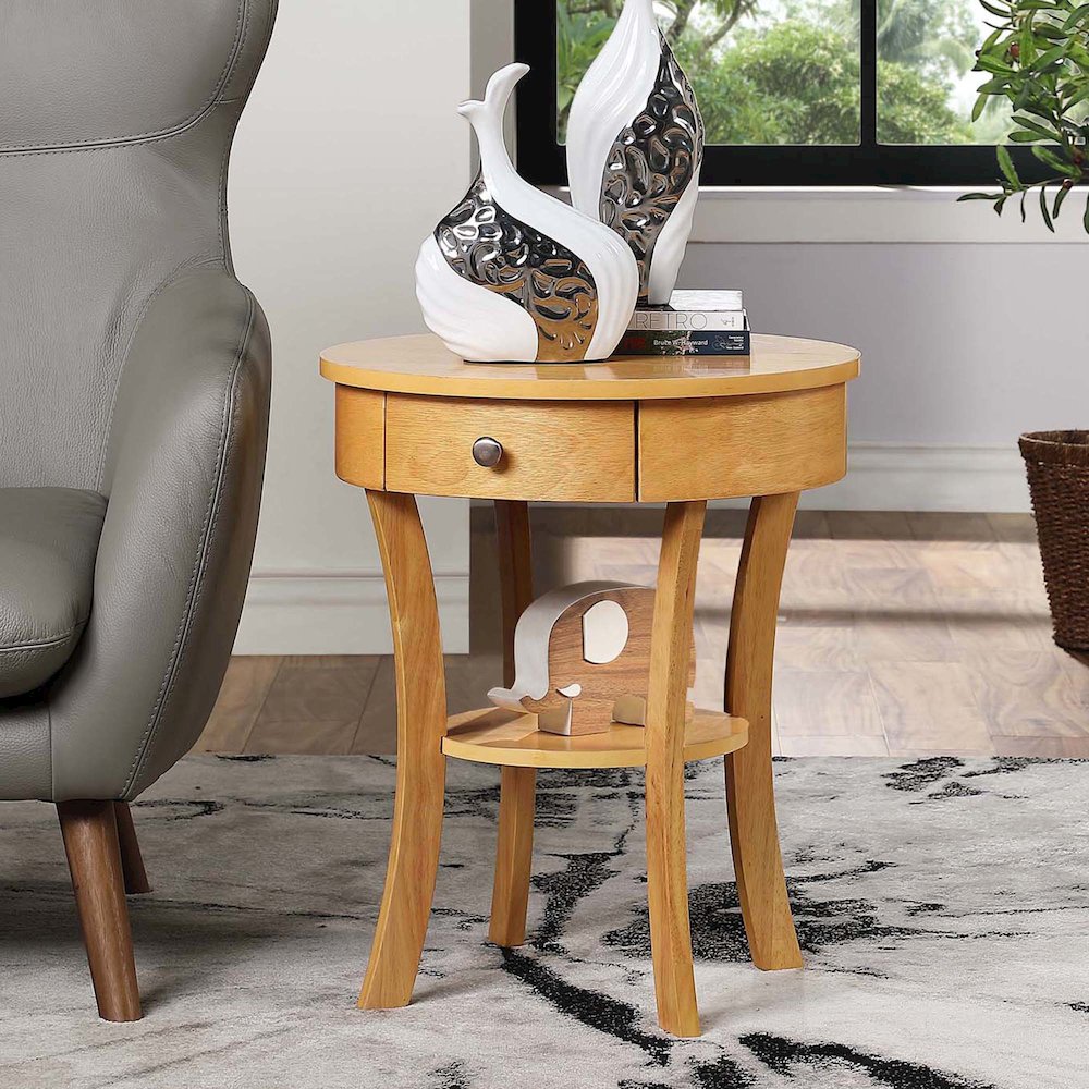 Classic Accents Schaffer 1 Drawer End Table with Shelf. Picture 2