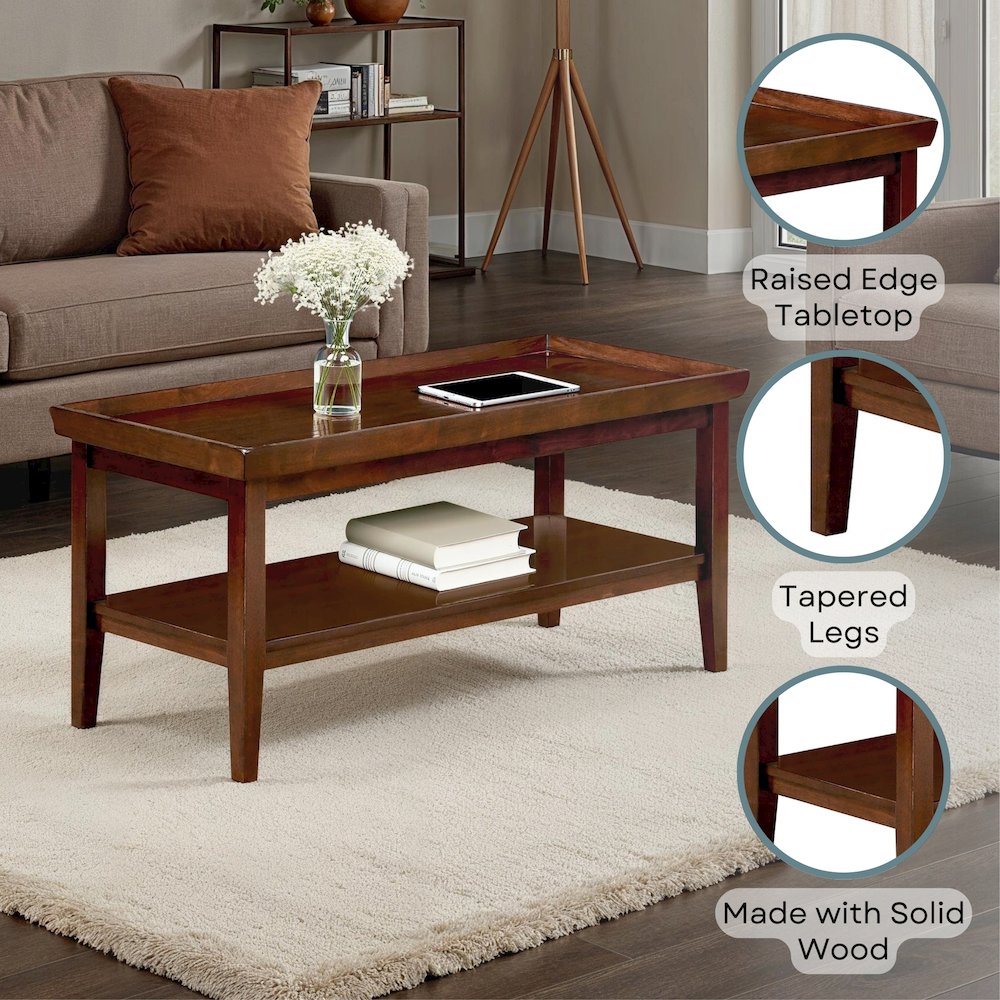 Ledgewood Coffee Table with Shelf. Picture 4