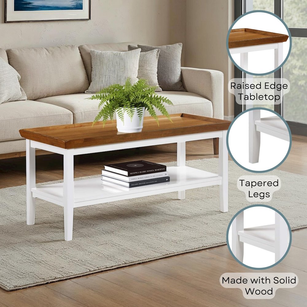 Ledgewood Coffee Table with Shelf. Picture 4