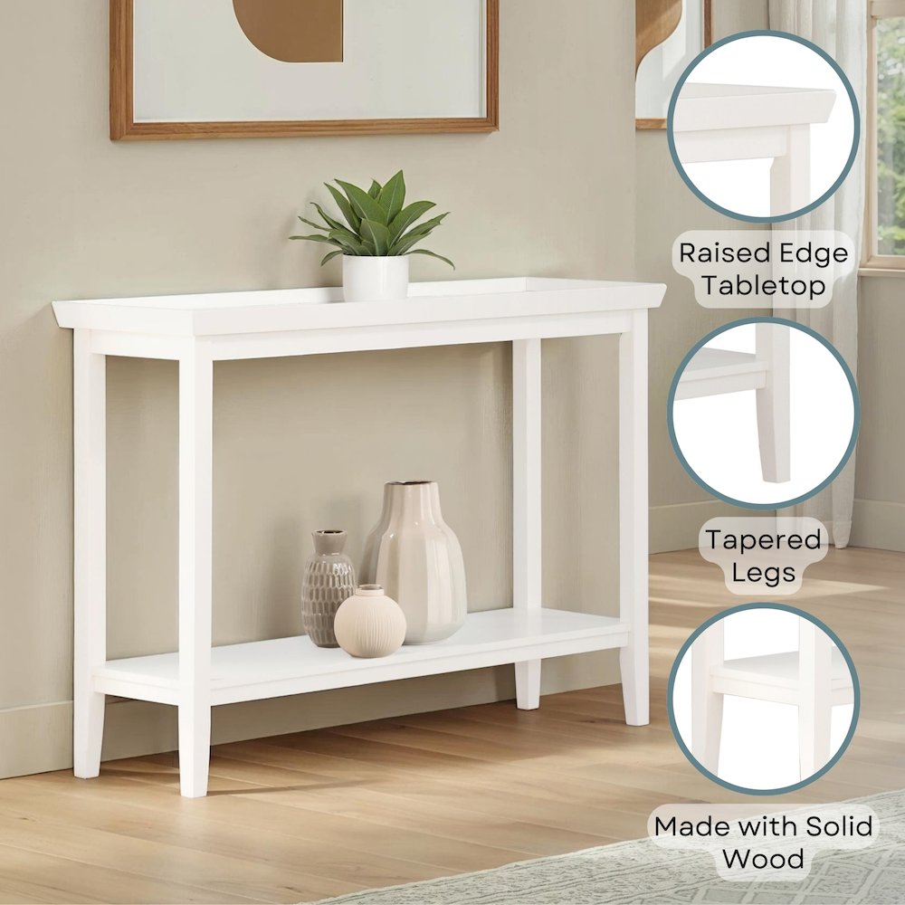 Ledgewood Entryway Hall Console Table with Shelf. Picture 4