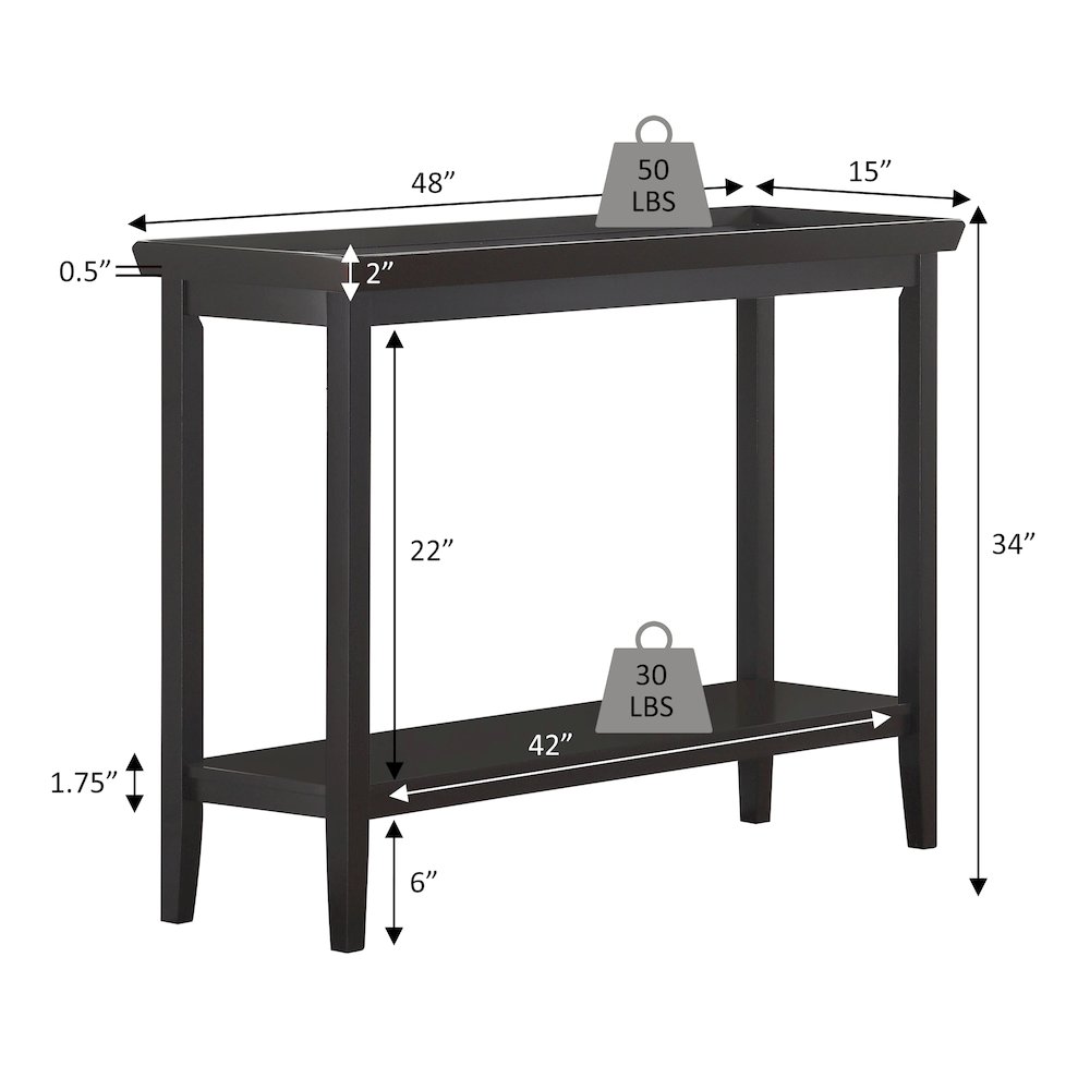 Ledgewood Entryway Hall Console Table with Shelf. Picture 6