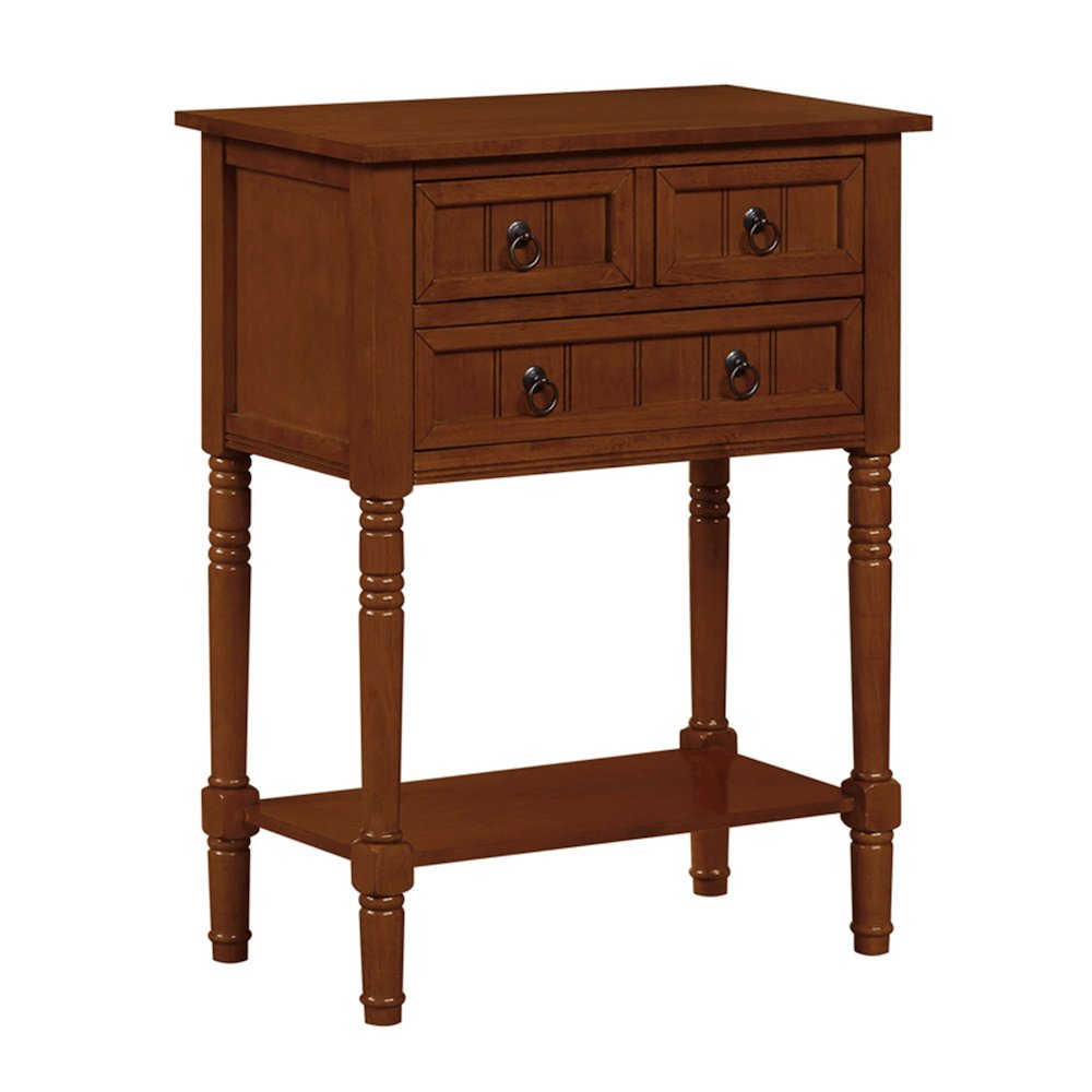 Kendra 3 Drawer Hall Table with Shelf. Picture 1