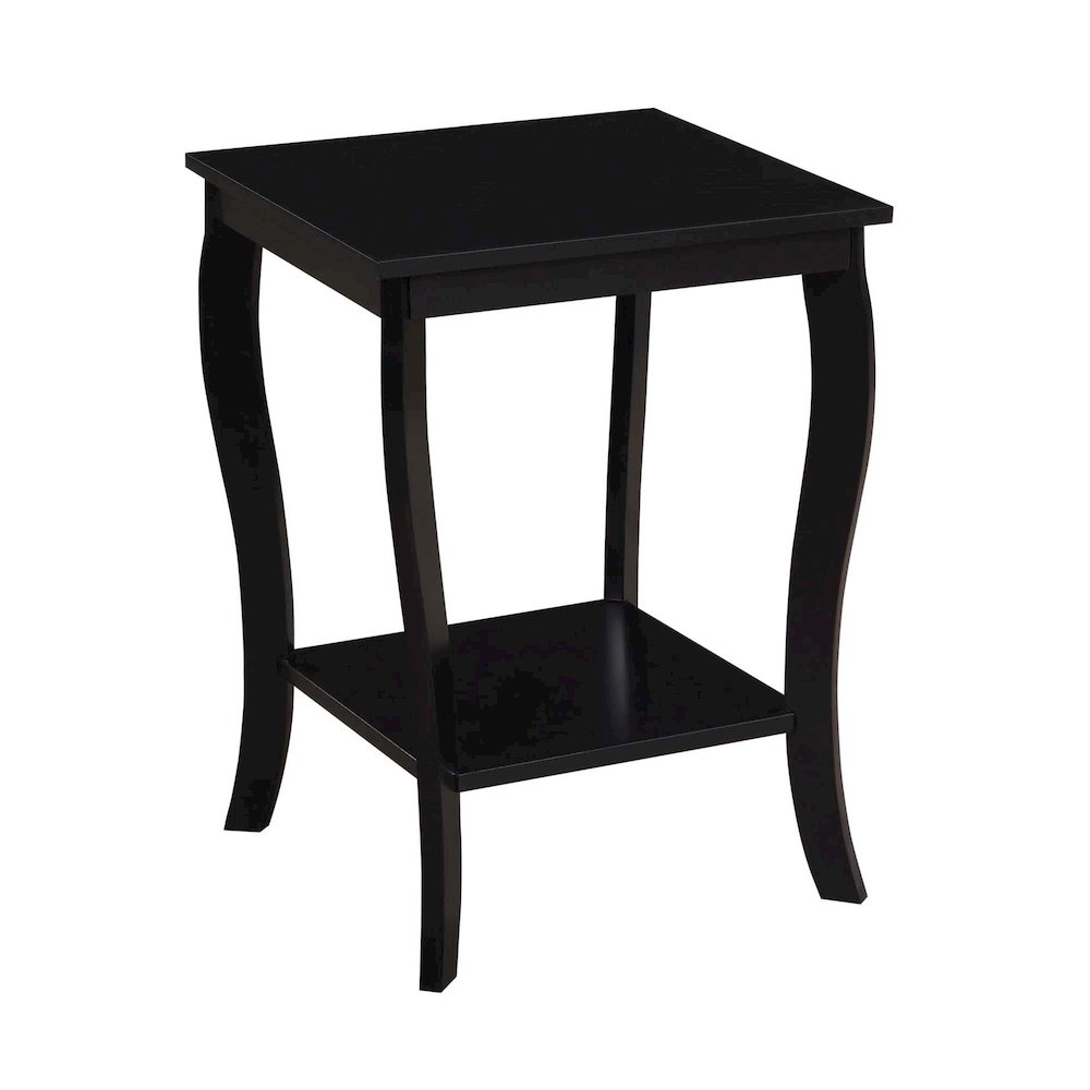 American Heritage Square End Table, Black. Picture 1
