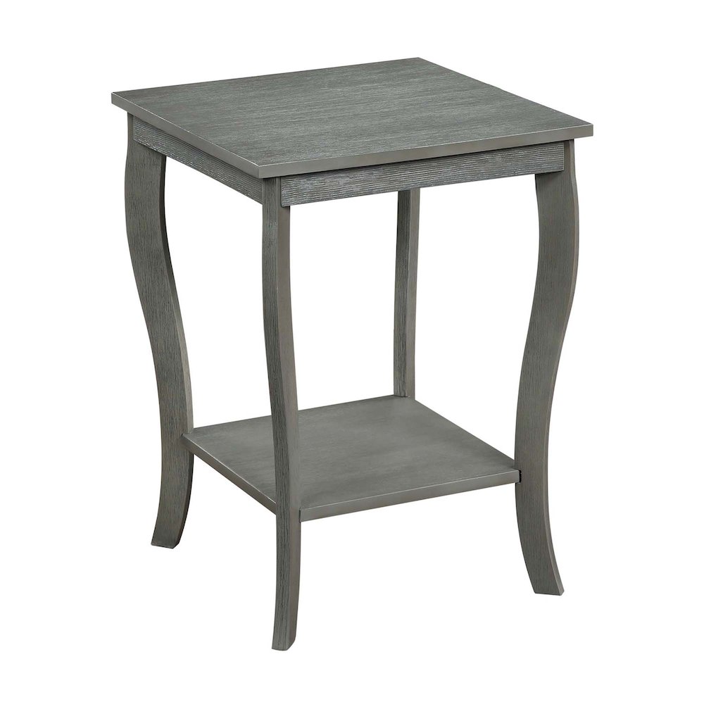 American Heritage Square End Table, Wirebrush Dark Gray. Picture 1