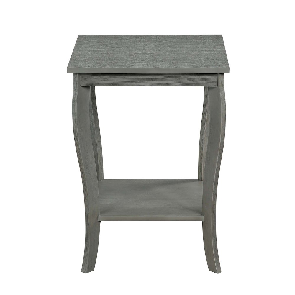 American Heritage Square End Table, Wirebrush Dark Gray. Picture 4