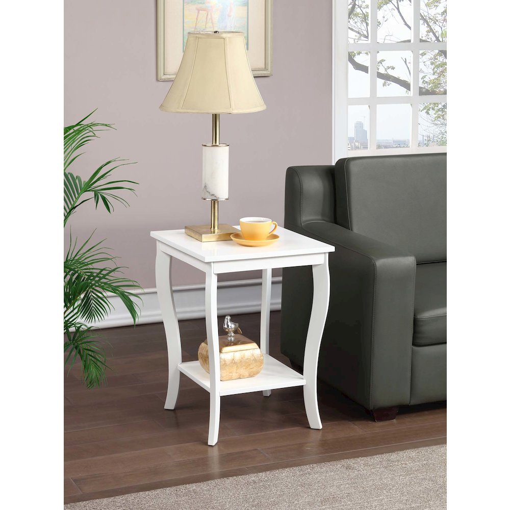 American Heritage Square End Table, White. Picture 2