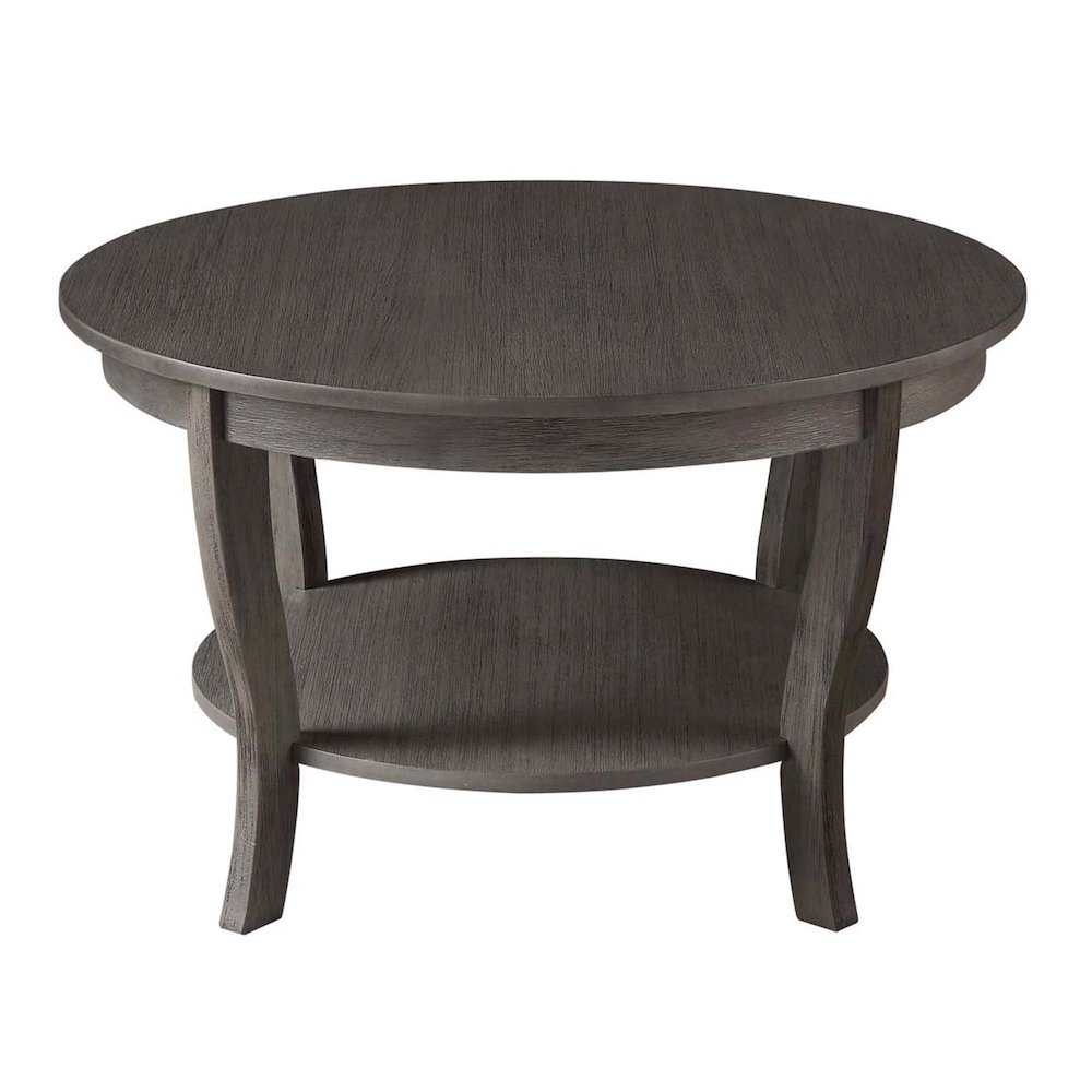 American Heritage Round Coffee Table with Shelf. Picture 5