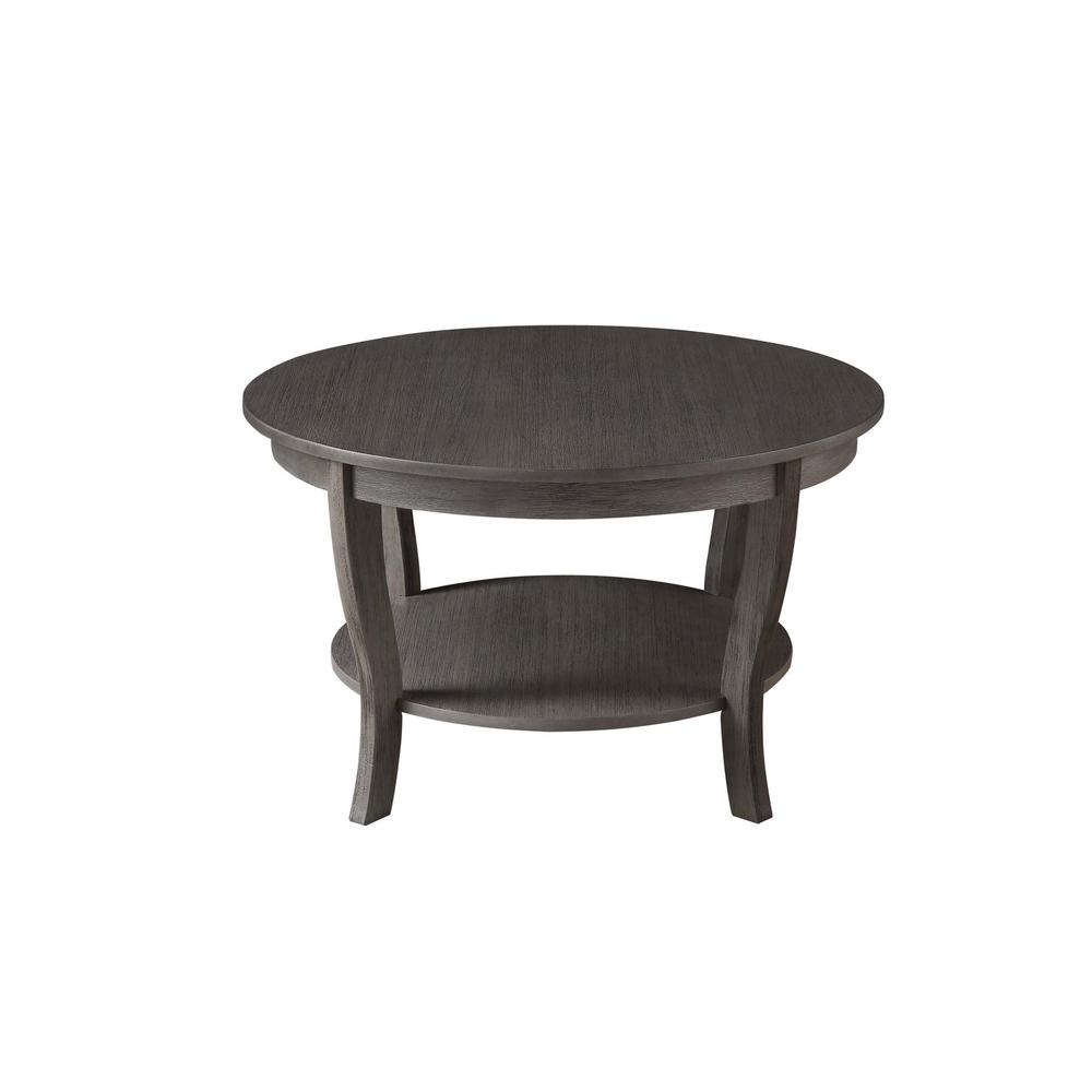 American Heritage Round Coffee Table with Shelf. Picture 2