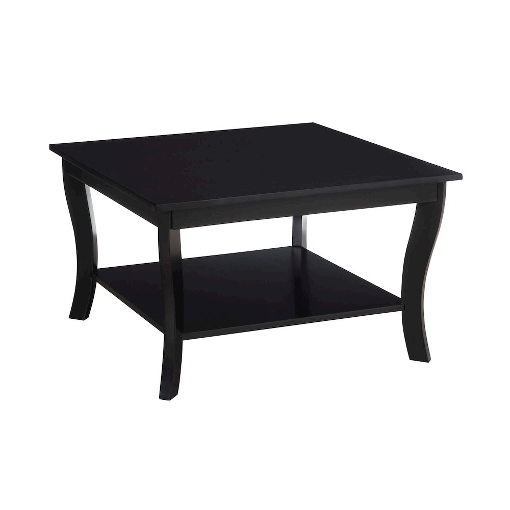 American Heritage Square Coffee Table, Black. Picture 1