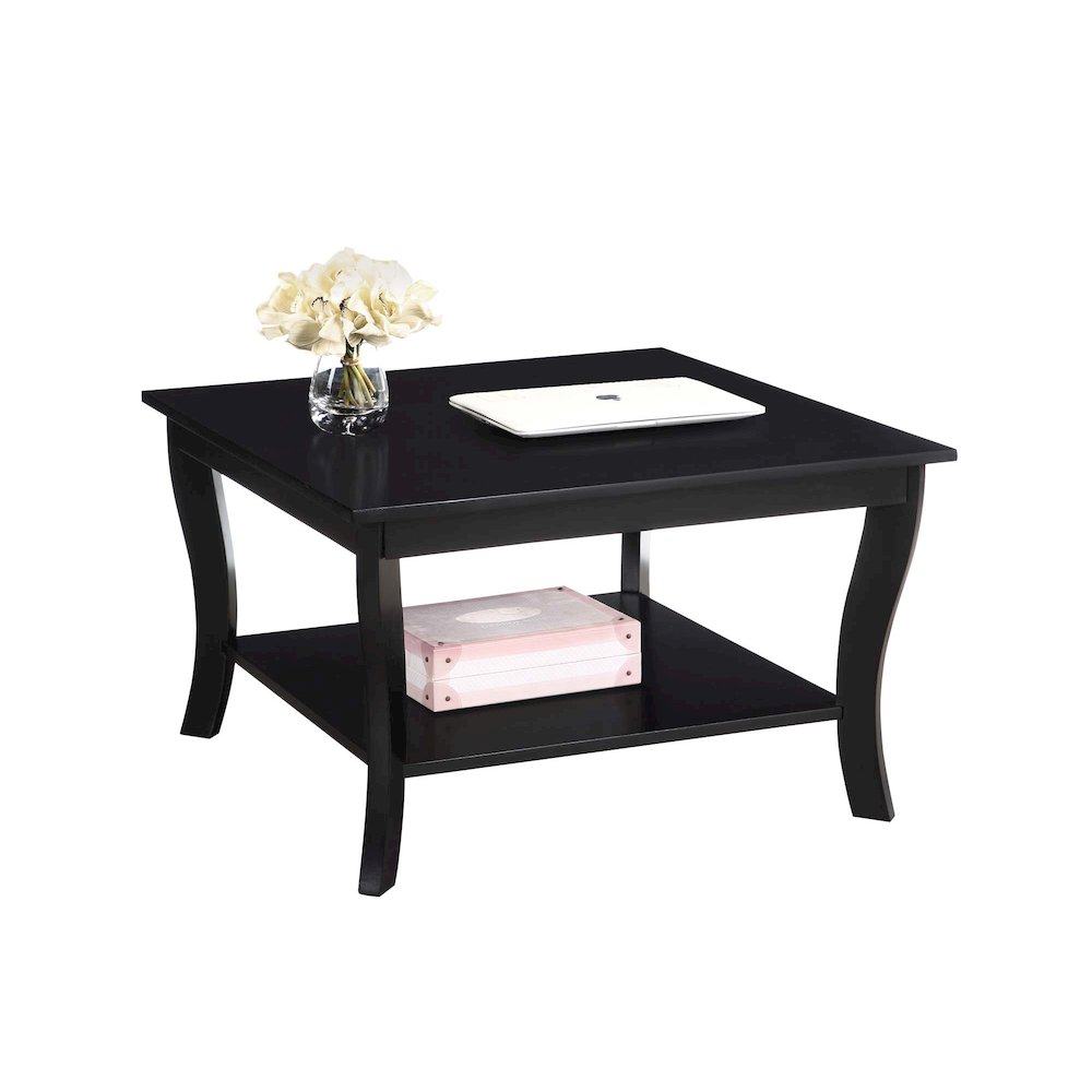 American Heritage Square Coffee Table, Black. Picture 3
