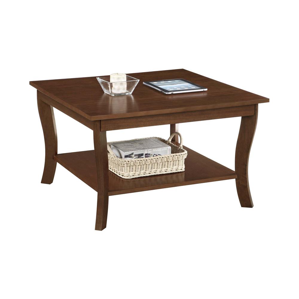 American Heritage Square Coffee Table, Espresso. Picture 1