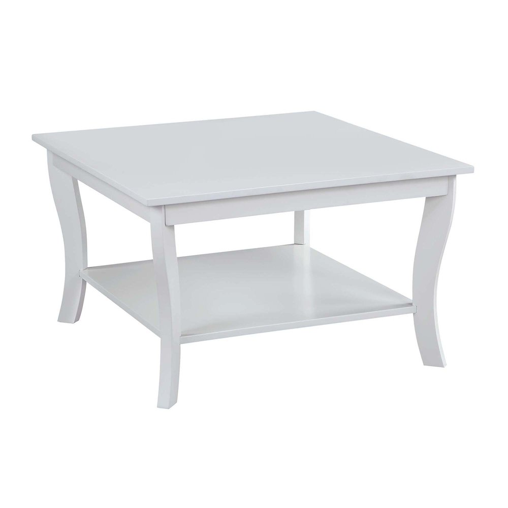 American Heritage Square Coffee Table, White. Picture 1