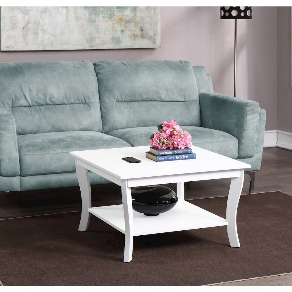 American Heritage Square Coffee Table, White. Picture 2