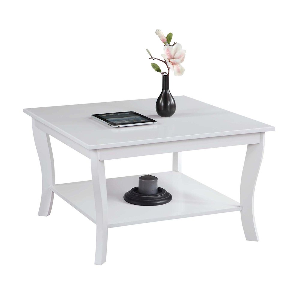 American Heritage Square Coffee Table, White. Picture 3