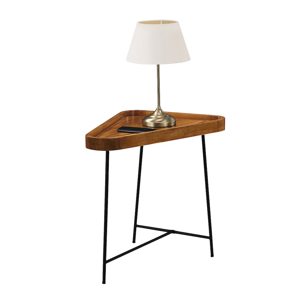 Lunar Triangle Wedge End Table. Picture 3
