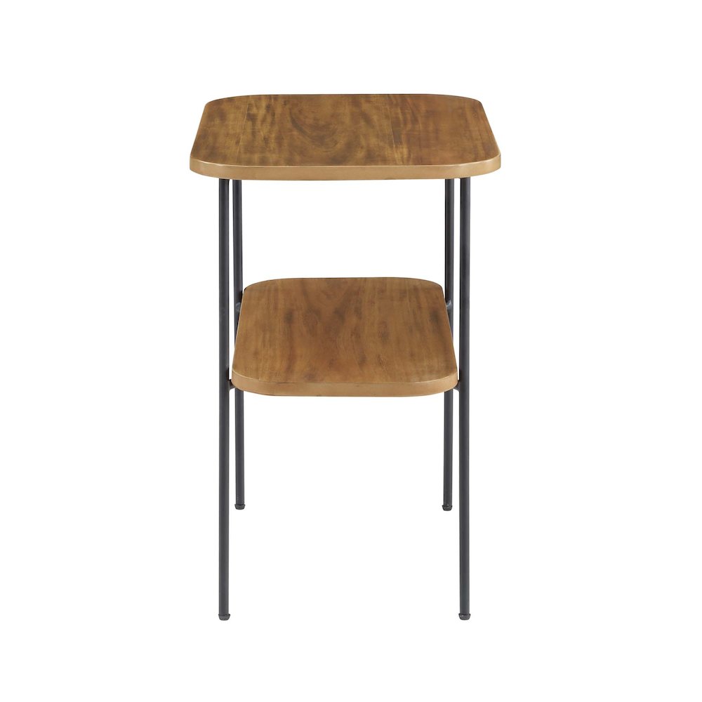 Lunar Chairside End Table with Shelf. Picture 4