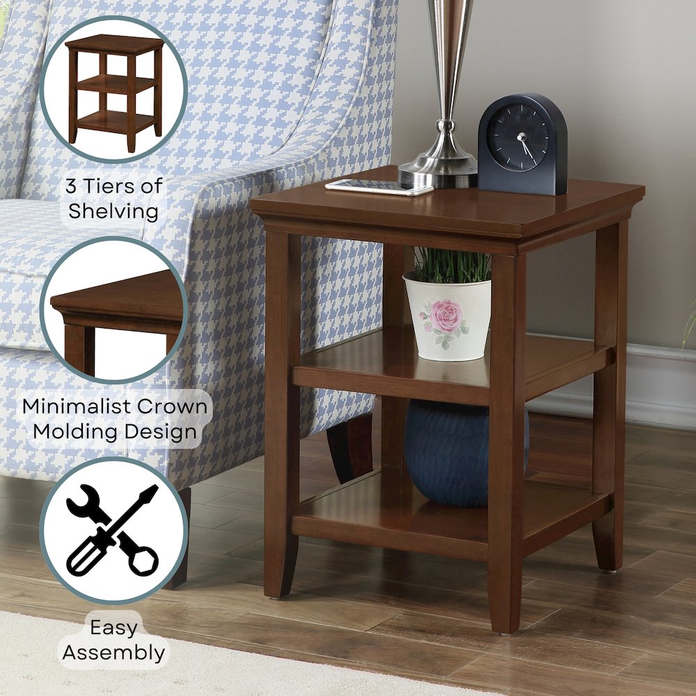 Tribeca End Table with Shelves. Picture 4