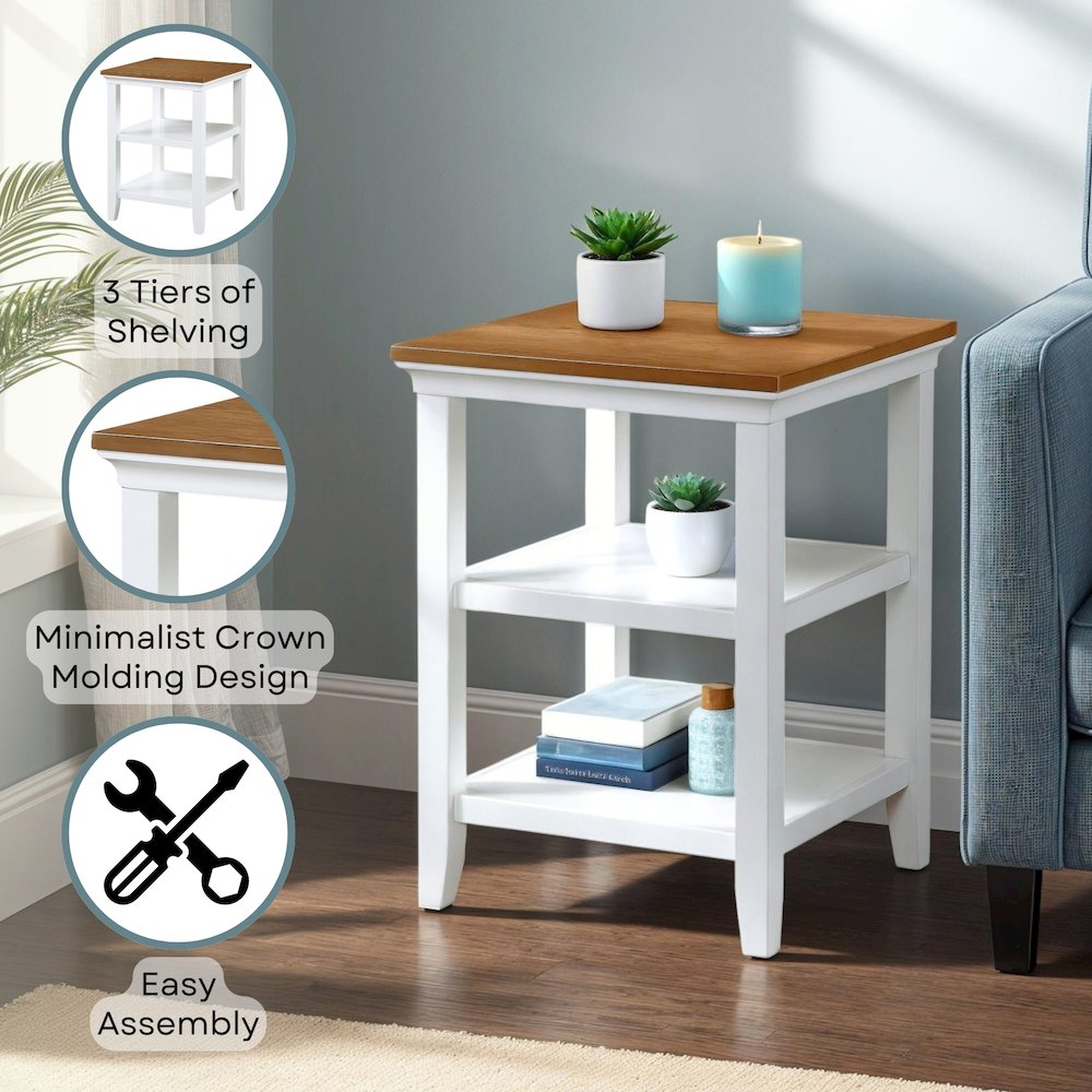 Tribeca End Table with Shelves. Picture 4