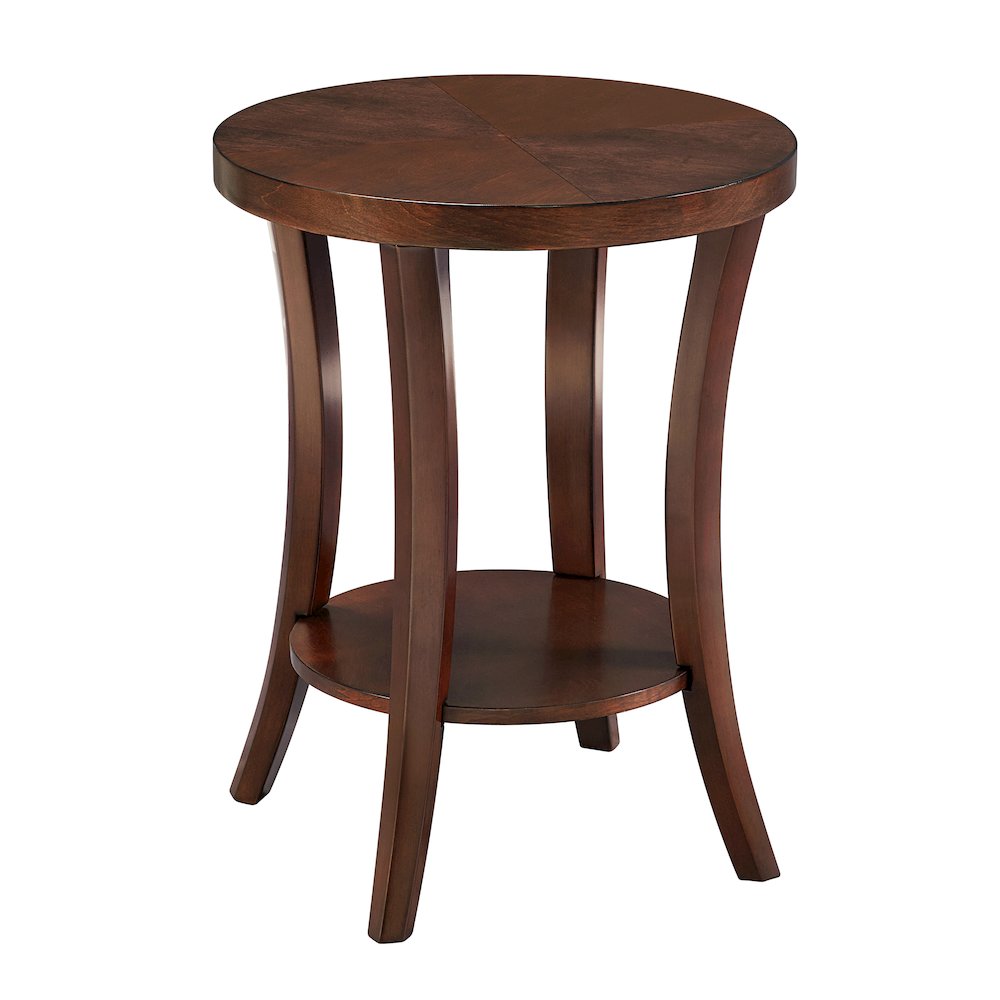 Charleston Round End Table with Shelf. Picture 1