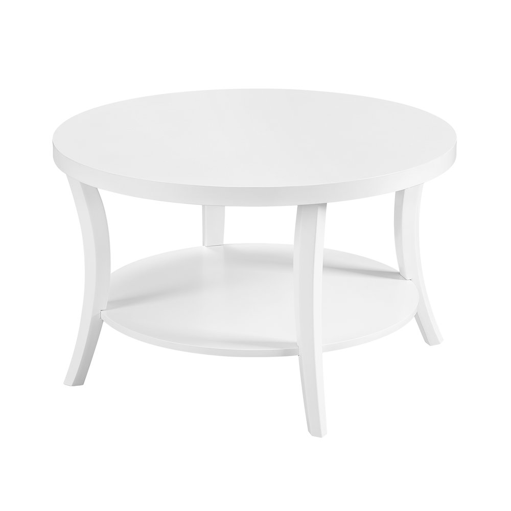 Charleston Round Coffee Table with Shelf. Picture 1