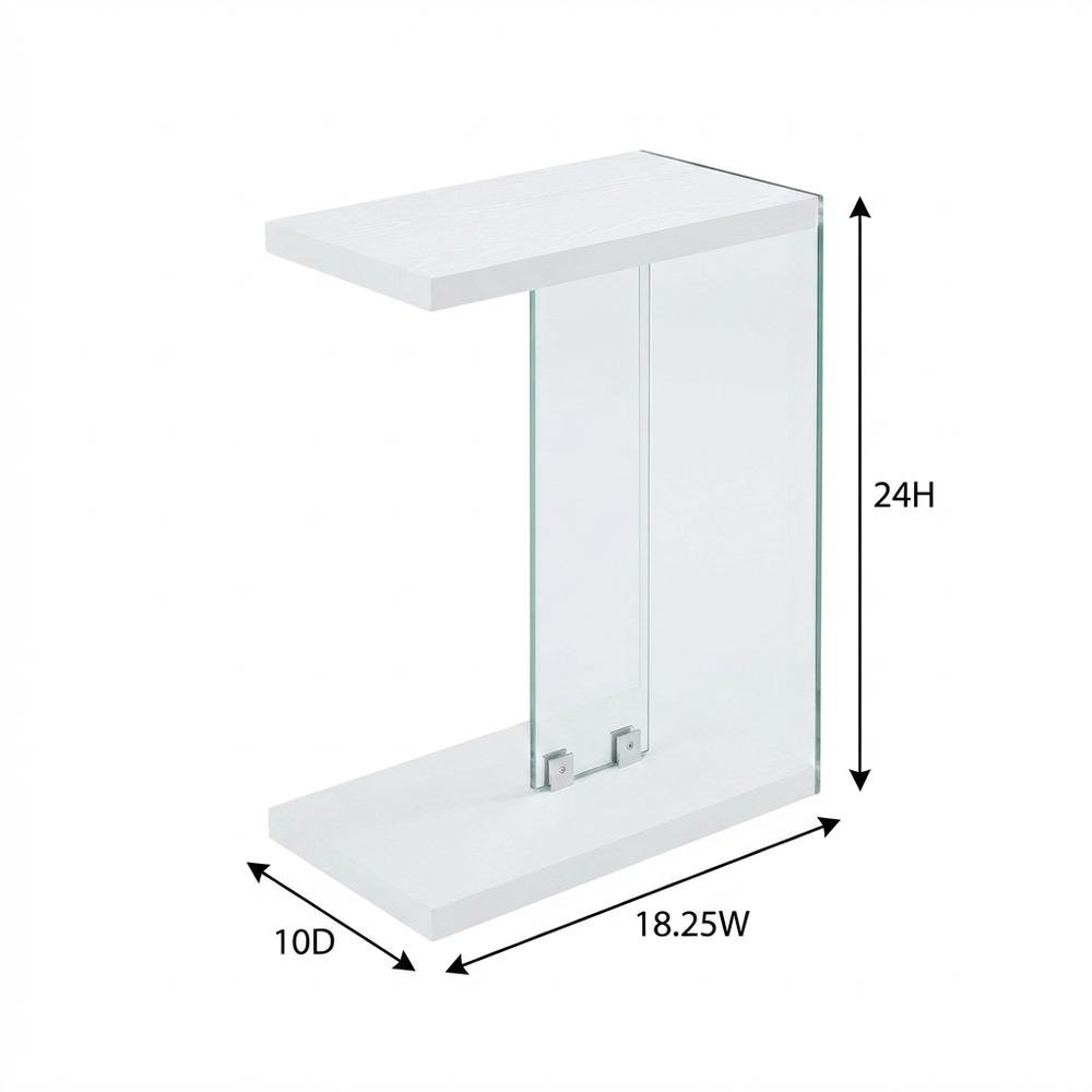 Contemporary White End Table with Sleek Design and Durable Finish. Picture 7