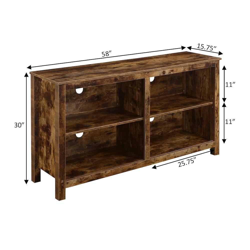 Montana Highboy TV Stand with Shelves for TVs up to 65 Inches. Picture 4