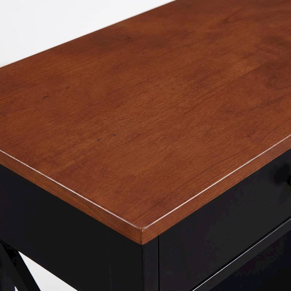 Wooden 1-Drawer Console Table with Shelves and Modern Design. Picture 6