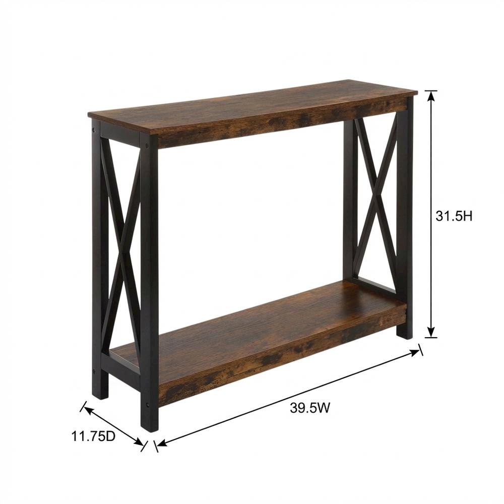 Wooden Console Table with Shelf for Modern Home Decor. Picture 7